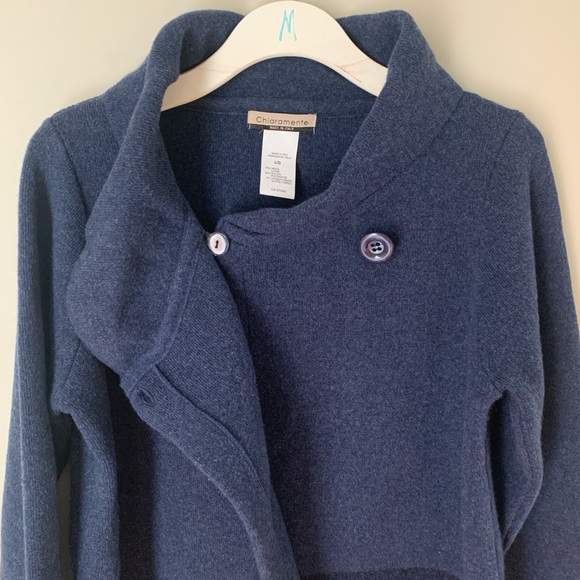 🌸HOST PICK🌸 CHIARAMENTE size L two-tone blue wool sweater - Picture 10 of 12
